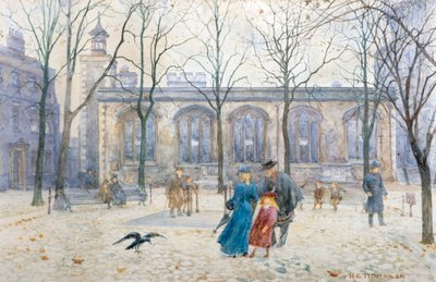 El cuervo de la iglesia, Torre de Londres (acuarela) de Henry Edward Tidmarsh