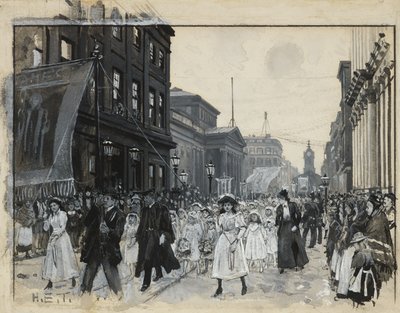 Procesión del Lunes de Pentecostés, Mosley Street de Henry Edward Tidmarsh