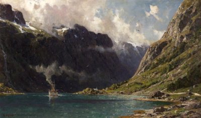 Naeroyfjord, Noruega, 1902 de Henry Enfield