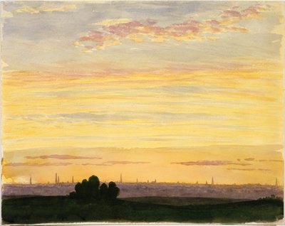 La ciudad y la puesta de sol de Henry Farrer