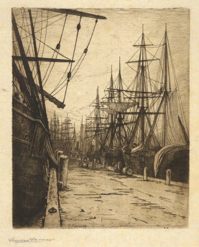 Tarde en los Muelles del Atlántico de Henry Farrer