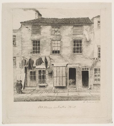Casa Antigua en Rector Street de Escenas del Viejo Nueva York de Henry Farrer