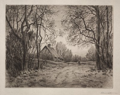 Noche de invierno, 1883 de Henry Farrer