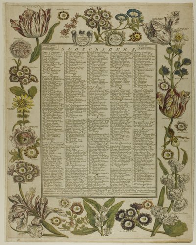 Página de título, de Doce meses de flores de Henry Fletcher