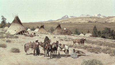 Campamento indio, 1892 de Henry Francois Farny
