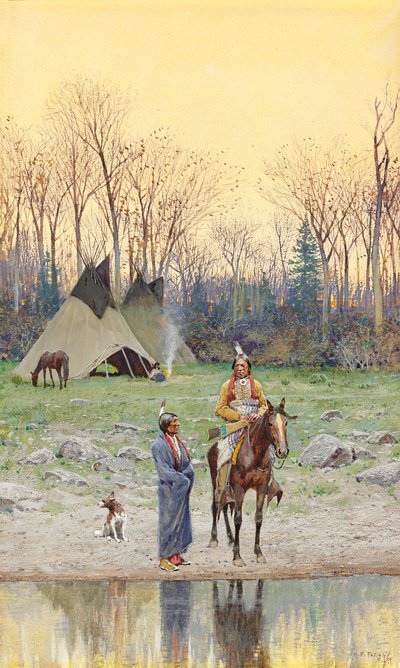Indio a caballo, 1899 de Henry Francois Farny