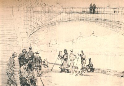 La primera carretera de París fue su río, c. 1927, 1927 de Henry Franks Waring