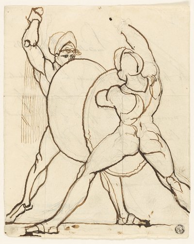Combate de dos griegos de Johann Heinrich Füssli