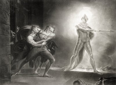 Hamlet, Acto I, Escena IV, de William Shakespeare (1564-1616) grabado por Robert Thew (1758-1802) de Johann Heinrich Füssli