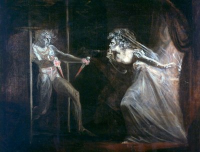Lady Macbeth tomando los puñales, expuesto en 1812 de Johann Heinrich Füssli