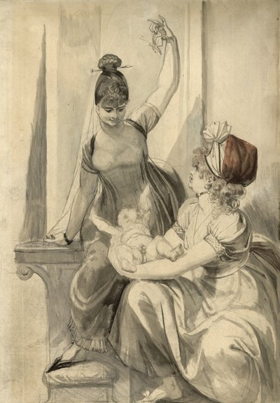 Madre y su familia en el campo de Johann Heinrich Füssli