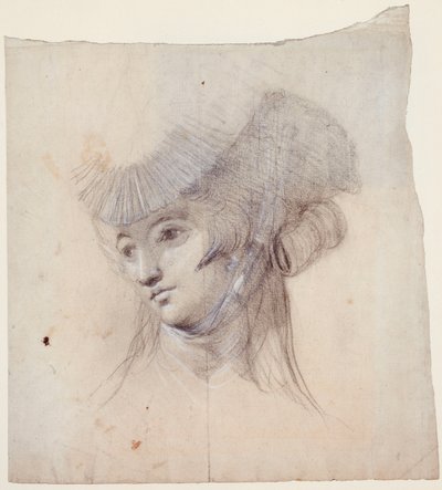 Estudio de retrato de una mujer, probablemente la Sra. Fuseli de Johann Heinrich Füssli