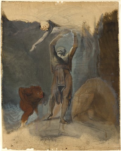 Próspero, Miranda, Calibán y Ariel de Johann Heinrich Füssli