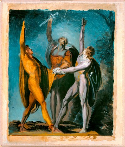 Boceto para "Juramento en el Rütli," Figura femenina (verso) de Johann Heinrich Füssli