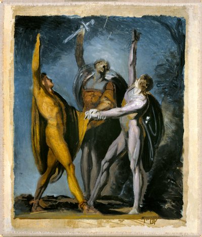 Boceto para Juramento en el Rütli, Figura femenina de Johann Heinrich Füssli