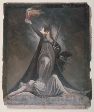 Estudio para Inquisición, Ilustración para Columbiad de Johann Heinrich Füssli