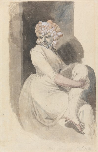 Estudio de una mujer sentada de Johann Heinrich Füssli