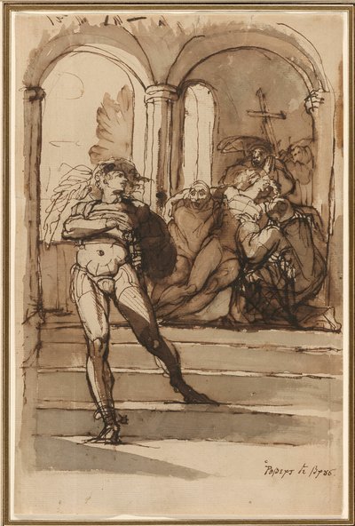 El asesinato de Red Comyn por Robert the Bruce de Henry Fuseli