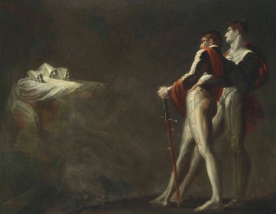 Las tres brujas apareciendo a Macbeth y Banquo, 1800-1810 de Johann Heinrich Füssli