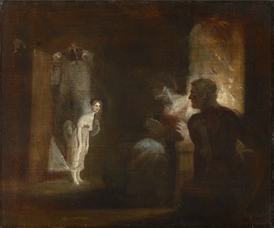 Undine entra en la casa del pescador y su esposa, 1821 de Johann Heinrich Füssli