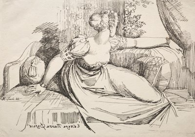 Mujer en un Sofá de Johann Heinrich Füssli