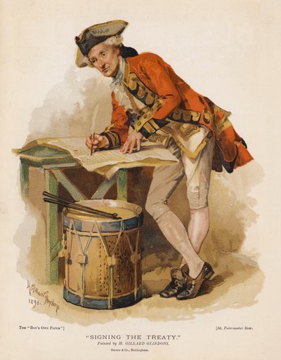 Firma del Tratado (chromolitho) de Henry Gillard (after) Glindoni
