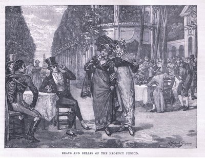 Dandis y bellezas del período de la Regencia, c.1818 de Henry Gillard Glindoni