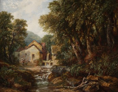 Un molino en Rowsley, Derbyshire, 1867 de Henry Harris Lines