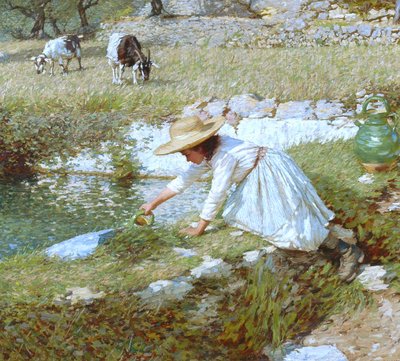 Un arroyo provenzal, c.1903 de Henry Herbert La Thangue
