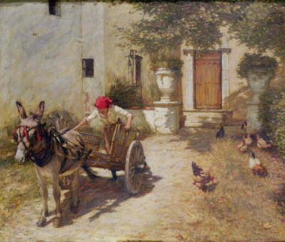 Escena de patio de granja, 1905 de Henry Herbert La Thangue