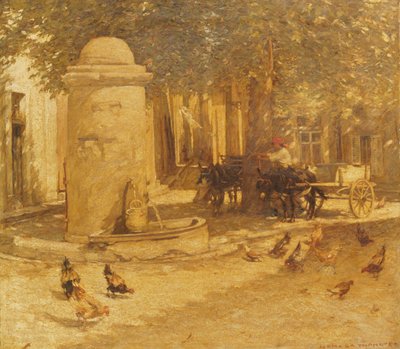 Fuente en un pueblo provenzal de Henry Herbert La Thangue