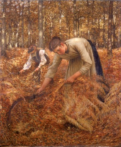 Recolectando Helechos, c.1899 de Henry Herbert La Thangue