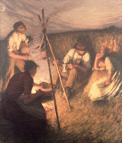 La cena del cosechador, 1898 de Henry Herbert La Thangue