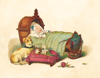 La princesa Victoria dormida en su cuna de Henry Hetherington Emmerson
