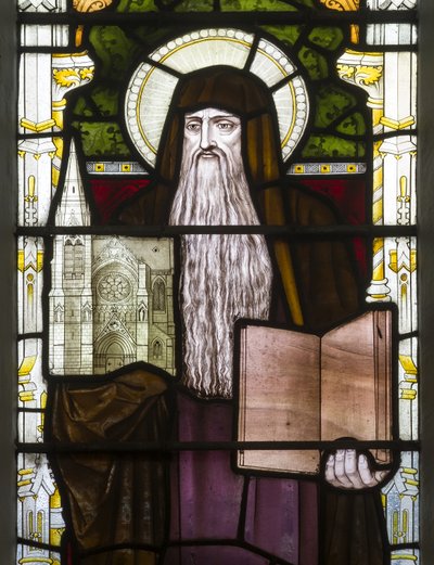 Cambridge, Trinity College, Heaton Butler & Bayne, Henry Holiday, Hieronymus, 1870, adaptado de Carl Almquist de Henry Holiday