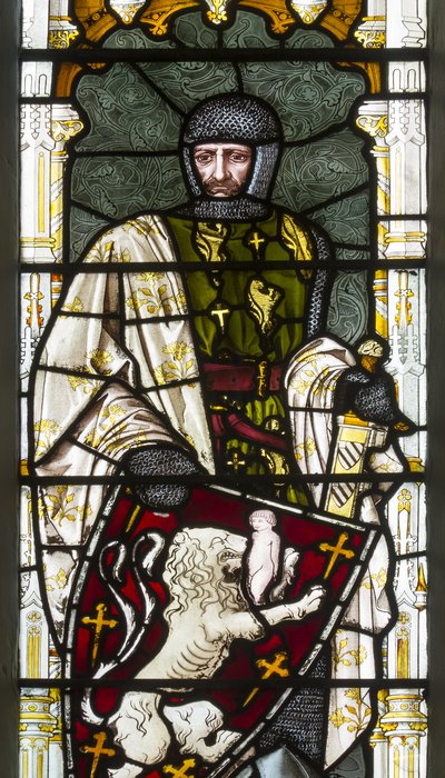 Cambridge, Trinity College, Heaton Butler & Bayne, Henry Holiday, Simon de Montfort, 1870, adaptado de Carl Almquist de Henry Holiday