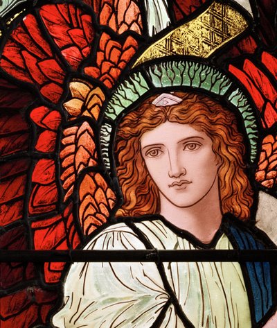 Ángeles ministrantes (detalle) de Henry Holiday