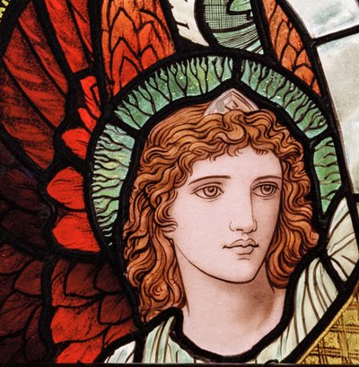Ángeles ministrantes (detalle) de Henry Holiday