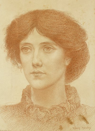 Retrato de la Sra. Wheeler, Longitud del Busto de Henry Holiday