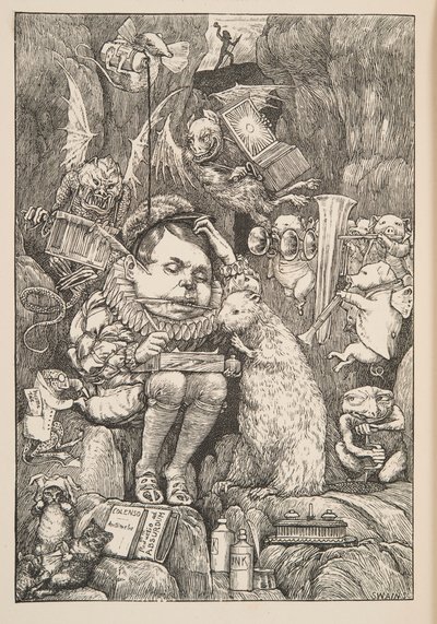 El castor trajo papel, portafolio y plumas, pub. 1876 de Henry Holiday