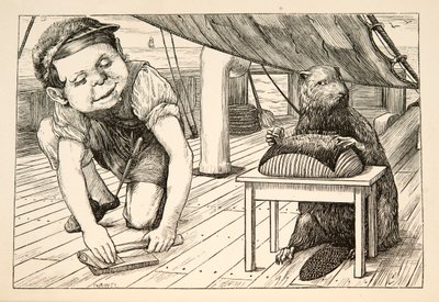 El castor seguía mirando en la dirección opuesta, pub. 1876 de Henry Holiday