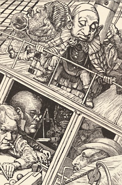 La tripulación estaba completa. De La caza del Snark de Lewis Carroll de Henry Holiday