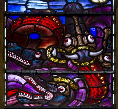 Los dragones (detalle) de Henry Holiday