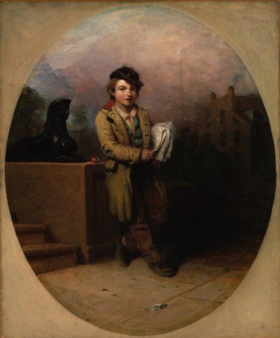 Vendedor de periódicos de Henry Inman
