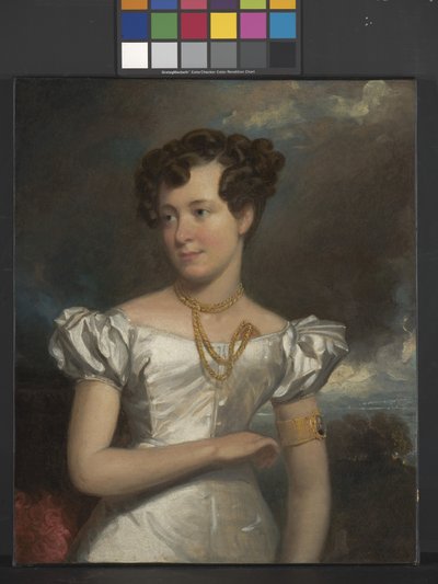Retrato de Clara Fisher (óleo sobre lienzo) de Henry Inman