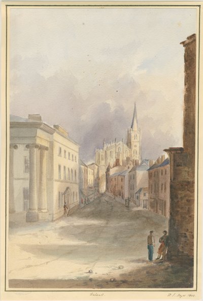 Ciudad y iglesia de Walsall, 1844 de Henry James Noyes