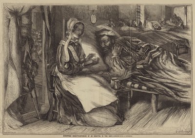 Caridad navideña, interior de un hospital en el este de Henry James Townsend