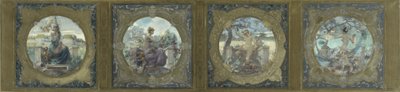 Boceto para la Galería Lobau del Hôtel de Ville de París: Les chants : Chants patriotiques, en 1890 (óleo sobre lienzo) de Henry Jean Louis Boureau