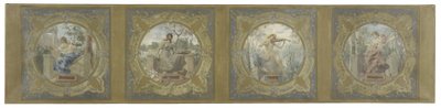Boceto para la Galería Lobau del Ayuntamiento de París: Les Arts de Henry Jean Louis Boureau