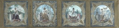 Boceto para la Galería Lobau del Ayuntamiento de París: Poesía. La alegría. La Danse. La Grace, en 1890 (óleo sobre lienzo) de Henry Jean Louis Boureau